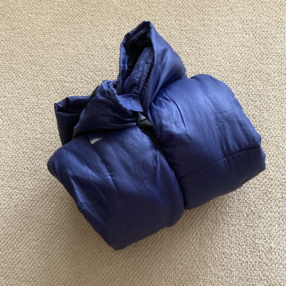 Bass Pro Shops Eclipse Adult Navy Blue Ultra Plush Sleeping Bag Polyester EUC
